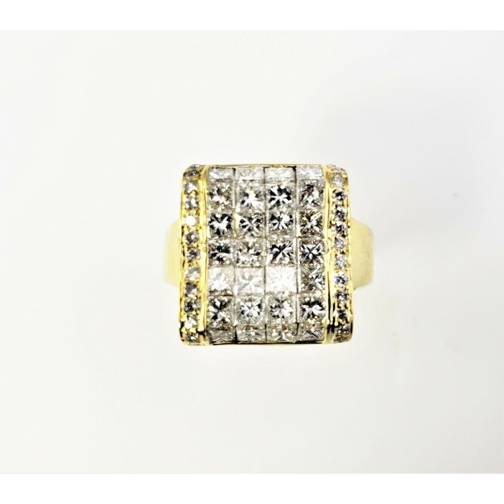 Vintage 18 Karat Yellow Gold and Diamond Ring Size 5.25 GAI Certified #8116